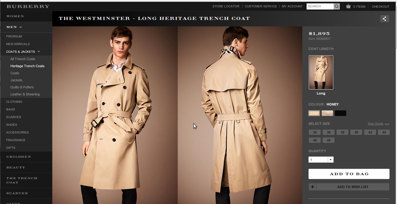 Burberry Home page 