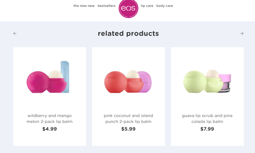 Related products section on Evolution of Smooth's website